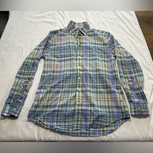 VINEYARD VINES SLIM FIT WHALE SHIRT PLAID FLANNEL LONG SLEEVE 100% COTTON SIZE M
